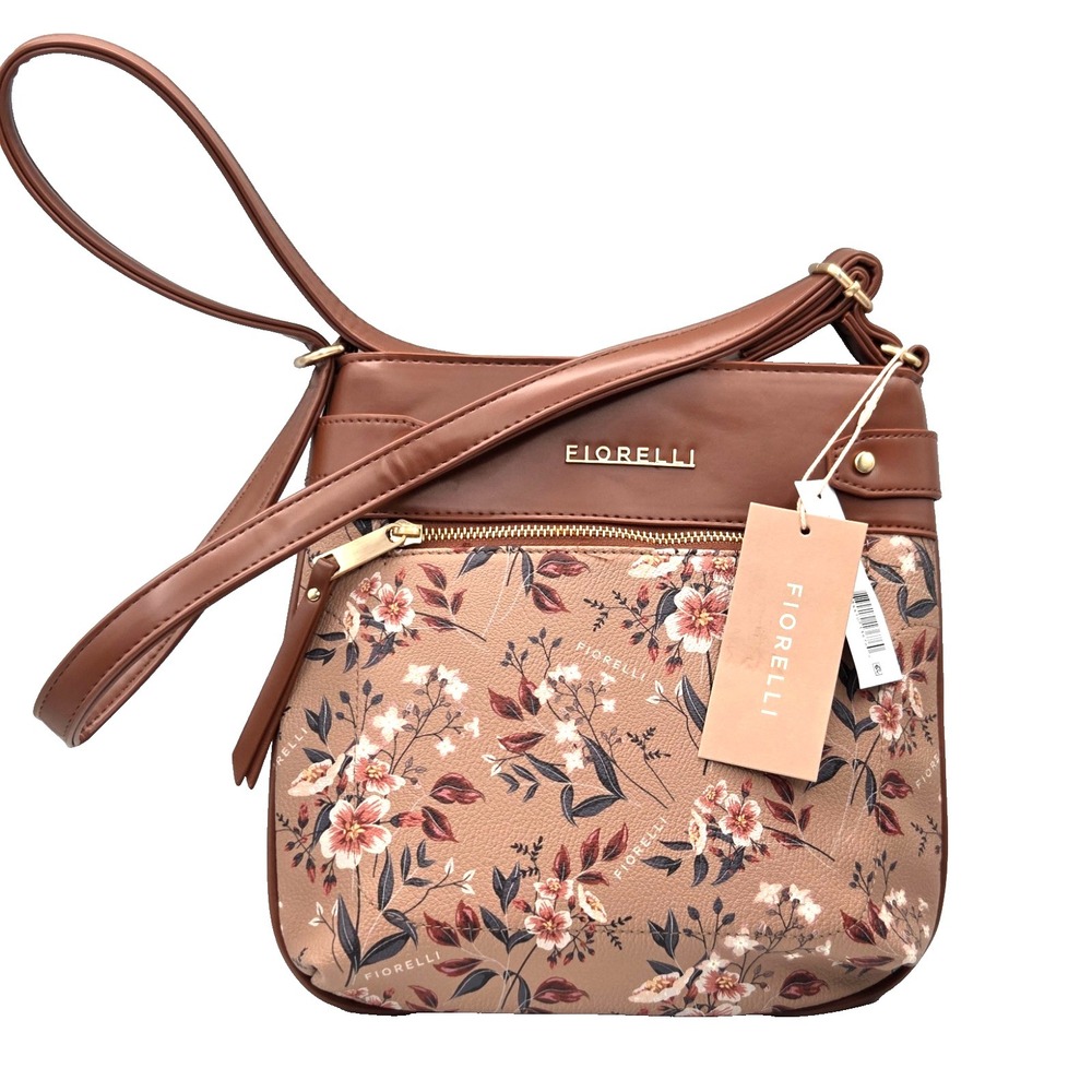 NEW Fiorelli Women's Lila Crossbody Handbag, Brown Floral